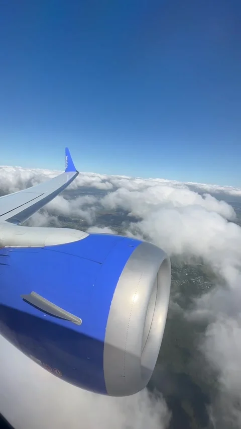 Flight with clouds Video stock 248981141