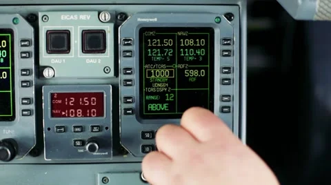 Flight cockpit navigation Stock Footage 59435848