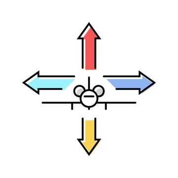 Flight control aeronautical engineer color icon vector illustration Stock Illustration