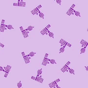 Flight control aeronautical engineer glyph vector seamless pattern Stock Illustration