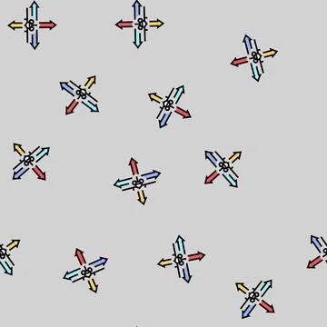Flight control aeronautical engineer vector seamless pattern Stock Illustration