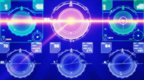 Flight control panel instrument navigation Stock Illustration