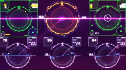 Flight control panel instrument navigation Stock Illustration