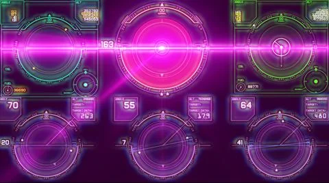 Flight control panel instrument navigation Stock Illustration