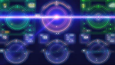 Flight control panel instrument navigation Stock Illustration