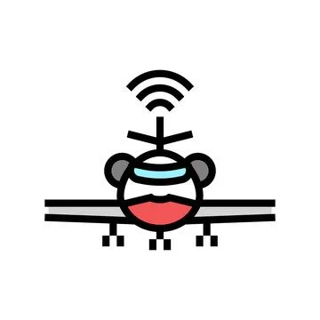Flight control system aeronautical engineer color icon vector illustration Stock Illustration