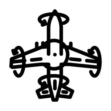 Flight control system aeronautical engineer line icon vector illustration Stock Illustration