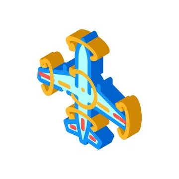 Flight control system aeronautical engineer isometric icon vector illustration Stock Illustration