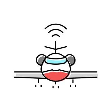 Flight control system aeronautical engineer color icon vector illustration Stock Illustration