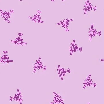 Flight control system aeronautical engineer line seamless pattern 스톡 일러스트