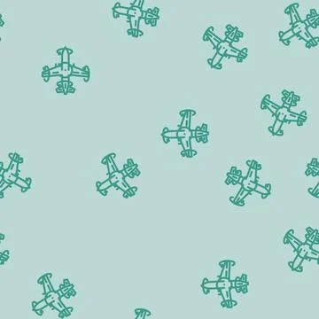 Flight control system aeronautical engineer line vector seamless pattern Stock Illustration