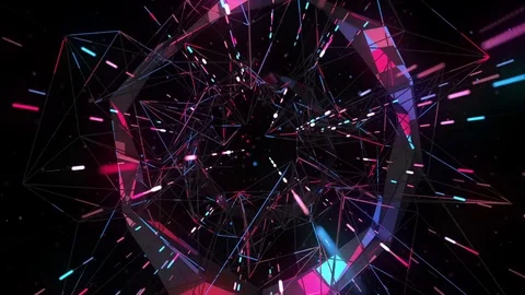 Flight Into Cosmic Signal Structure Stock Footage 72612145