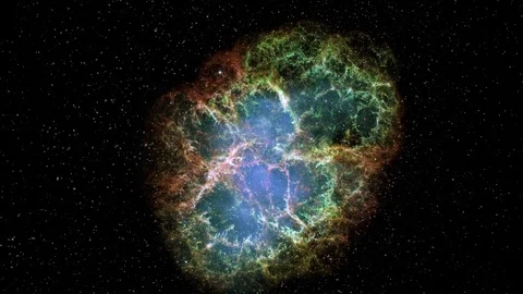 Flight into the Crab Nebula Stock Footage 73122561