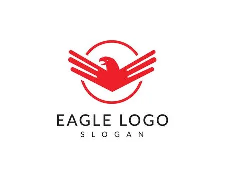 Flight of Creativity Stunning Red Eagle Logo Designs for Impactful Brands	 Stock Illustration