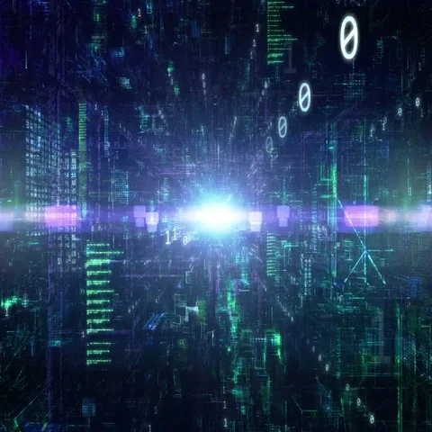 Flight to cybernetic brain. Vidéo 69399830