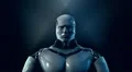 Flight into cyberspace through android's eye. HD Footage