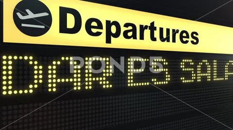 Flight to Dar es Salaam on international airport departures board. Travelling to Stock Illustration