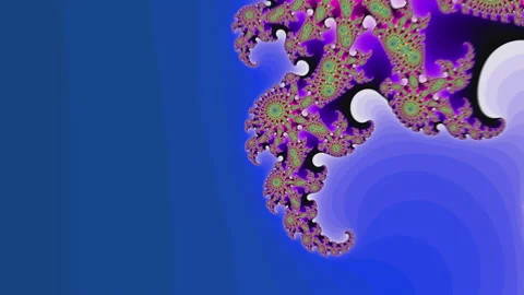 Flight deep inside fractal psychedelic pattern Stock Footage 196871688