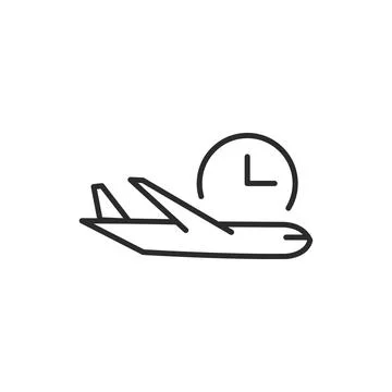 Flight delay icon Stock Illustration