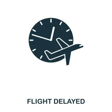 Flight Delayed icon. Line style icon design. UI. Illustration of flight delayed Ilustración de archivo