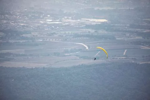 Flight on the deltaplan Stock Photos