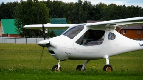 Flight Design CT-LS is ready for takeoff Stock Footage 98458518