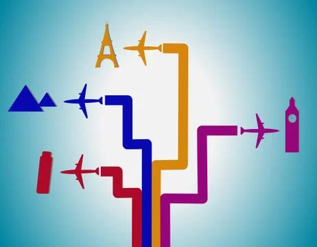 Flight destination Stock Illustration