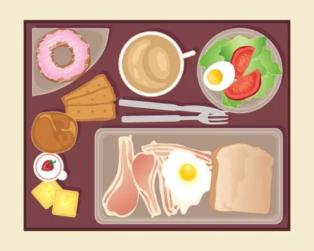 In flight dining Stock Illustration