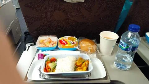 In-flight dining Stock Photos