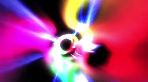 Flight down twisting colorful tunnel wormhole loop 1 Stock Footage 42806498