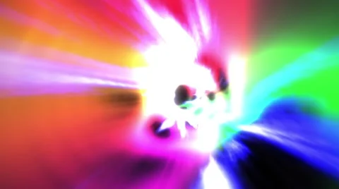 Flight down twisting colorful tunnel wormhole loop 2 Stock Footage 42808070
