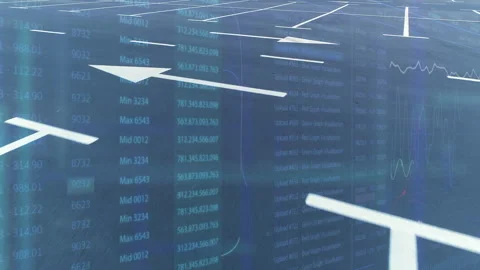 The flight on drone above the parking zone on the holographic background Stock Footage 138482510