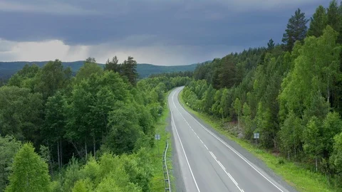 Flight of the drone in the direction of the road. Stock Footage 113646769