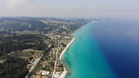 Flight on a drone in Greece Stock Footage 88735565