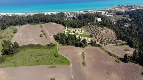 Flight on a drone in Greece Stock Footage 88735598