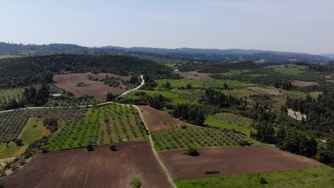 Flight on a drone in Greece Stock Footage 88743563