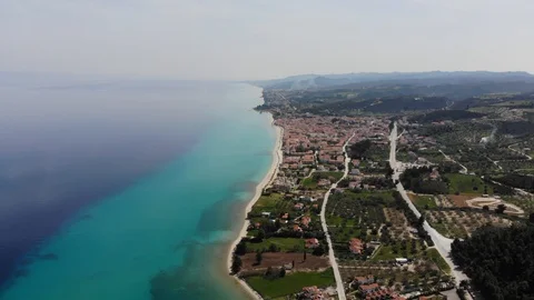 Flight on a drone in Greece Stock Footage 88743666