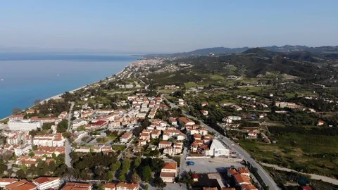 Flight on a drone in Greece Stock Footage 88743770