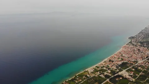 Flight on a drone in Greece Stock Footage 88743944