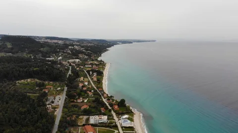 Flight on a drone in Greece Stock Footage 88744003