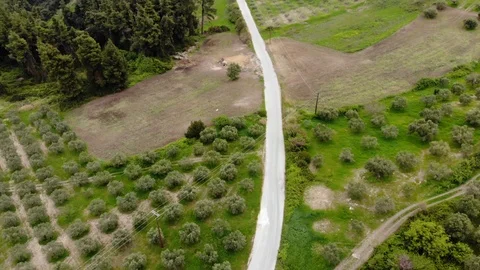 Flight on a drone in Greece Stock Footage 88744071