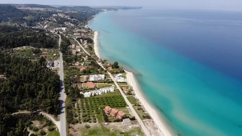 Flight on a drone in Greece Stock Footage 88744121