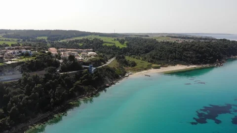 Flight on a drone in Greece Stock Footage 88744258