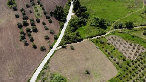 Flight on a drone in Greece Stock Footage 88744279