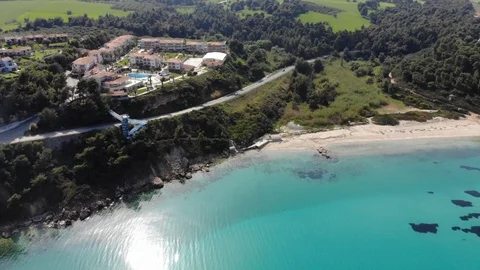 Flight on a drone in Greece Stock Footage 88744305