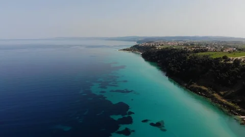 Flight on a drone in Greece Stock Footage 88744350