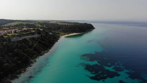 Flight on a drone in Greece Stock Footage 88744379