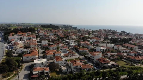 Flight on a drone in Greece Stock Footage 88744406