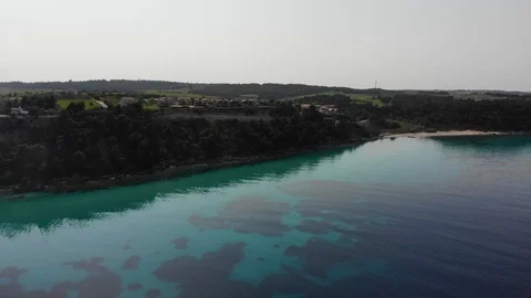 Flight on a drone in Greece Stock Footage 88744465