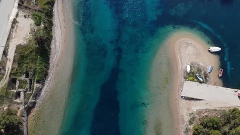 Flight on a drone in Greece Stock Footage 88744552